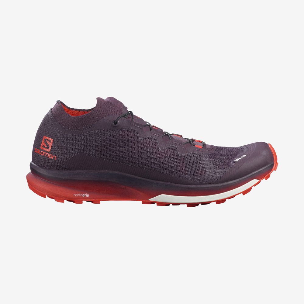 Salomon Singapore Mens Trail Running Shoes - S/LAB ULTRA 3 Burgundy | 56940-AEWN